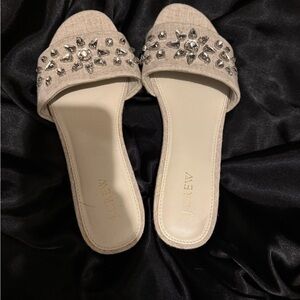 J. Crew Women's Beige Embellished Sandals